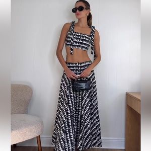 ZARA PRINTED CROP TOP ZW COLLECTION